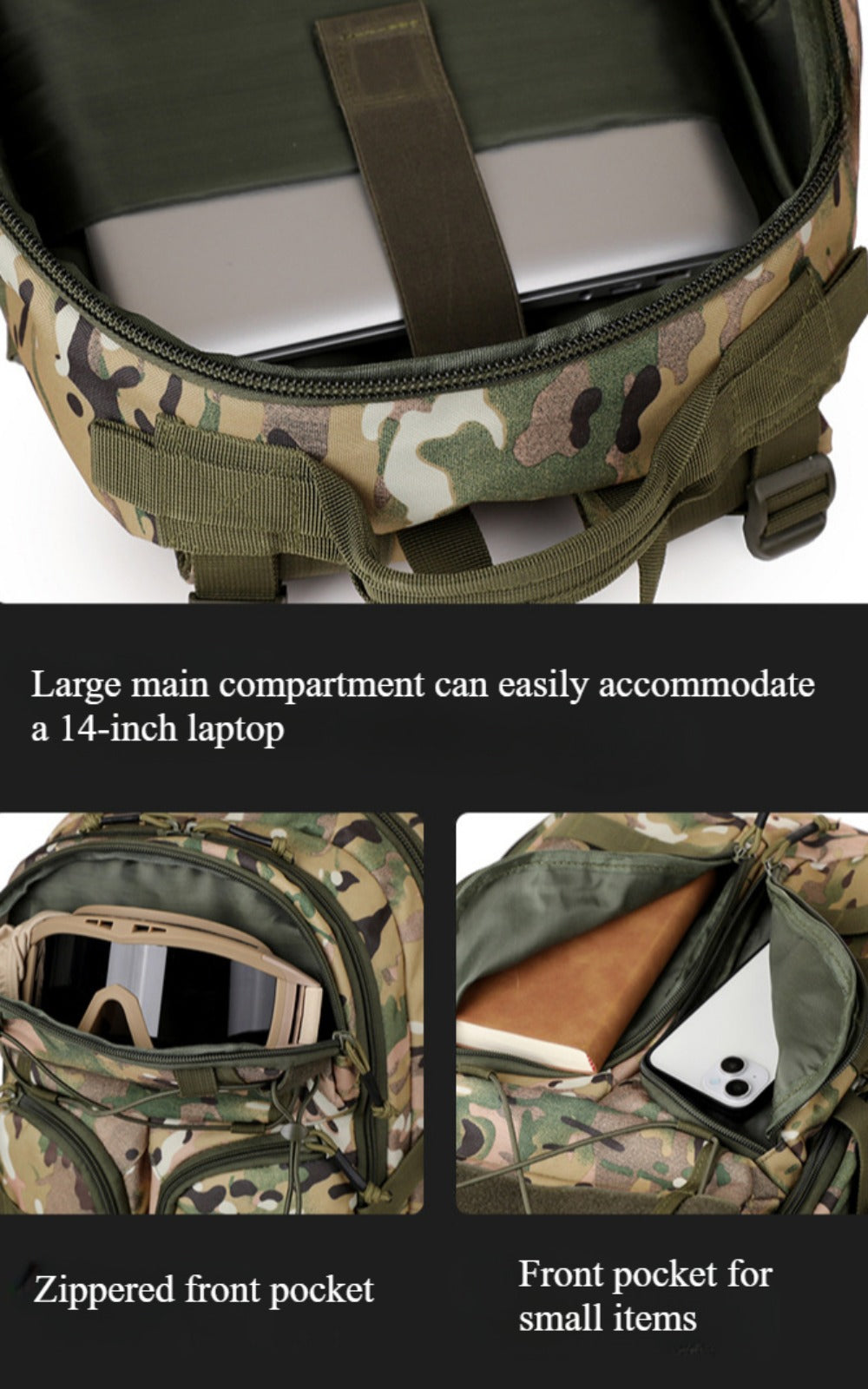 SSDH Tactical Backpack Outdoor Camping Hiking Mountaineering Bag Military Molle Backpack