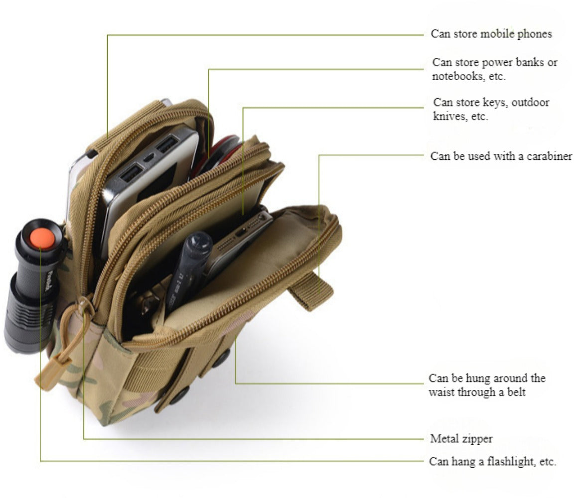 SSDH Tactical Waist Bag Military Waist Bag for Outdoor Hiking Mountaineering Fishing