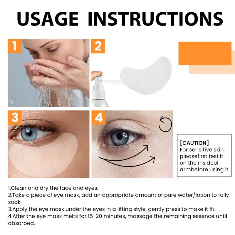 Collagen Hyaluronic Eye Mask – Water-Soluble for Dark Circles & Smoothing