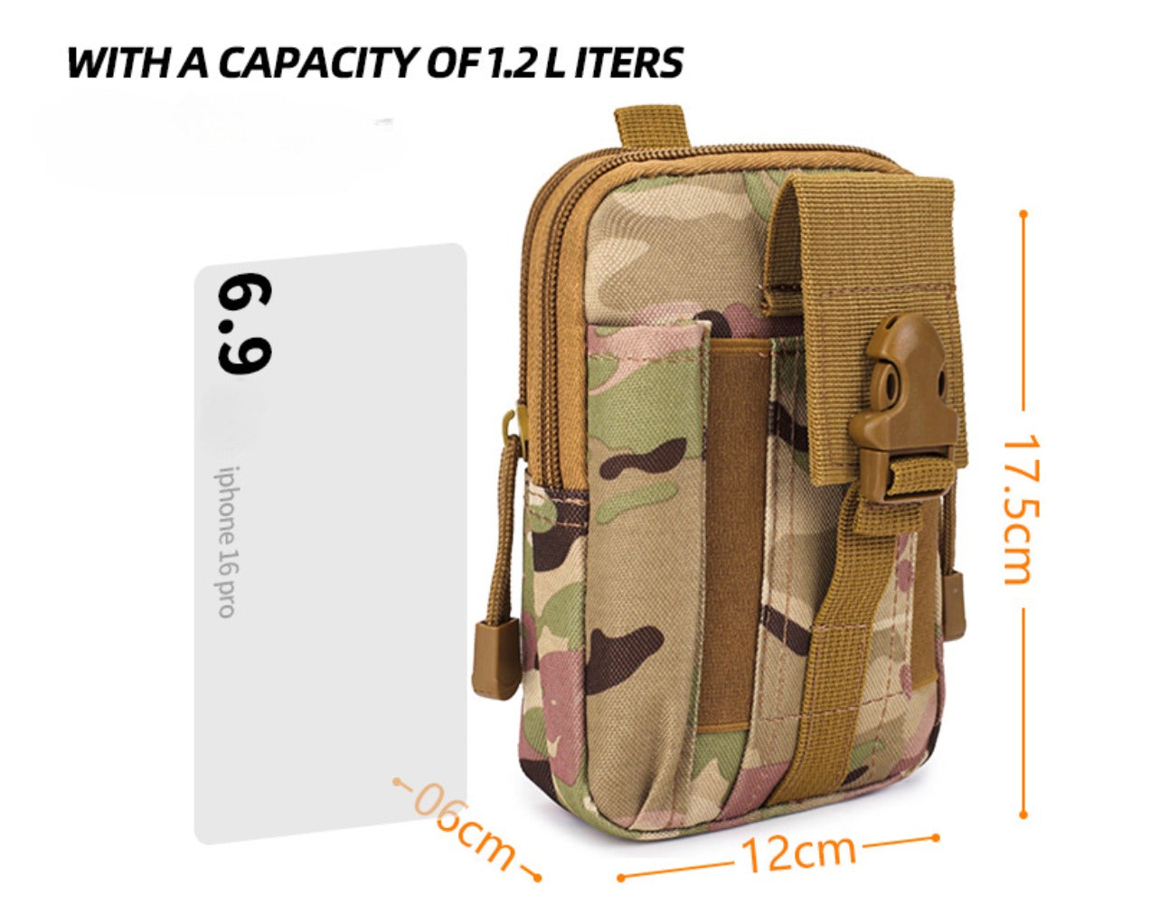 SSDH Tactical Waist Bag Military Waist Bag for Outdoor Hiking Mountaineering Fishing