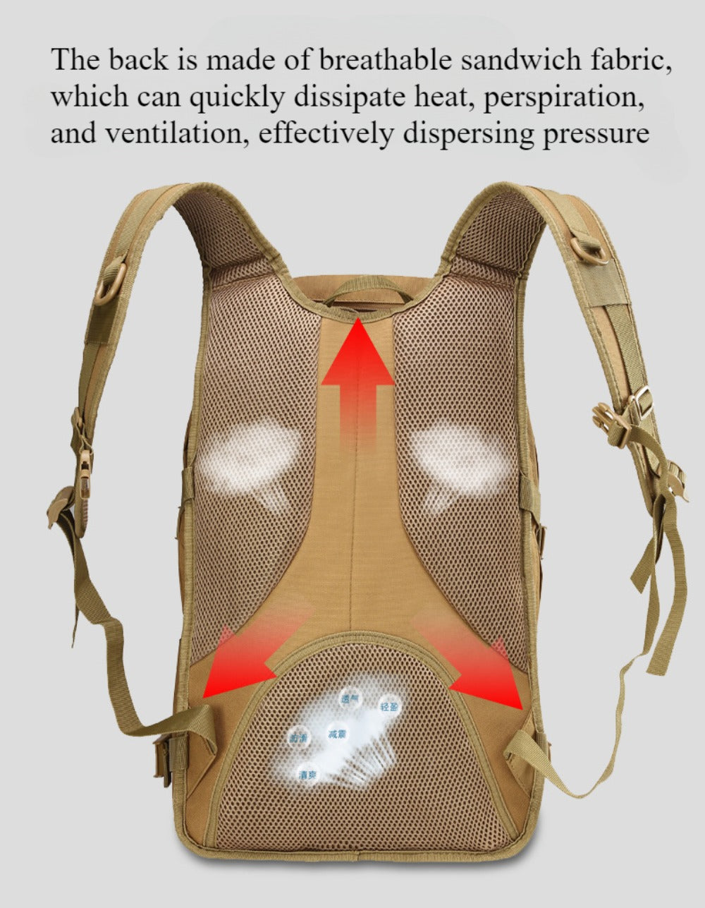 SSDH Multifunctional Tactical Backpack Travel Large Capacity Backpack Camping Backpack