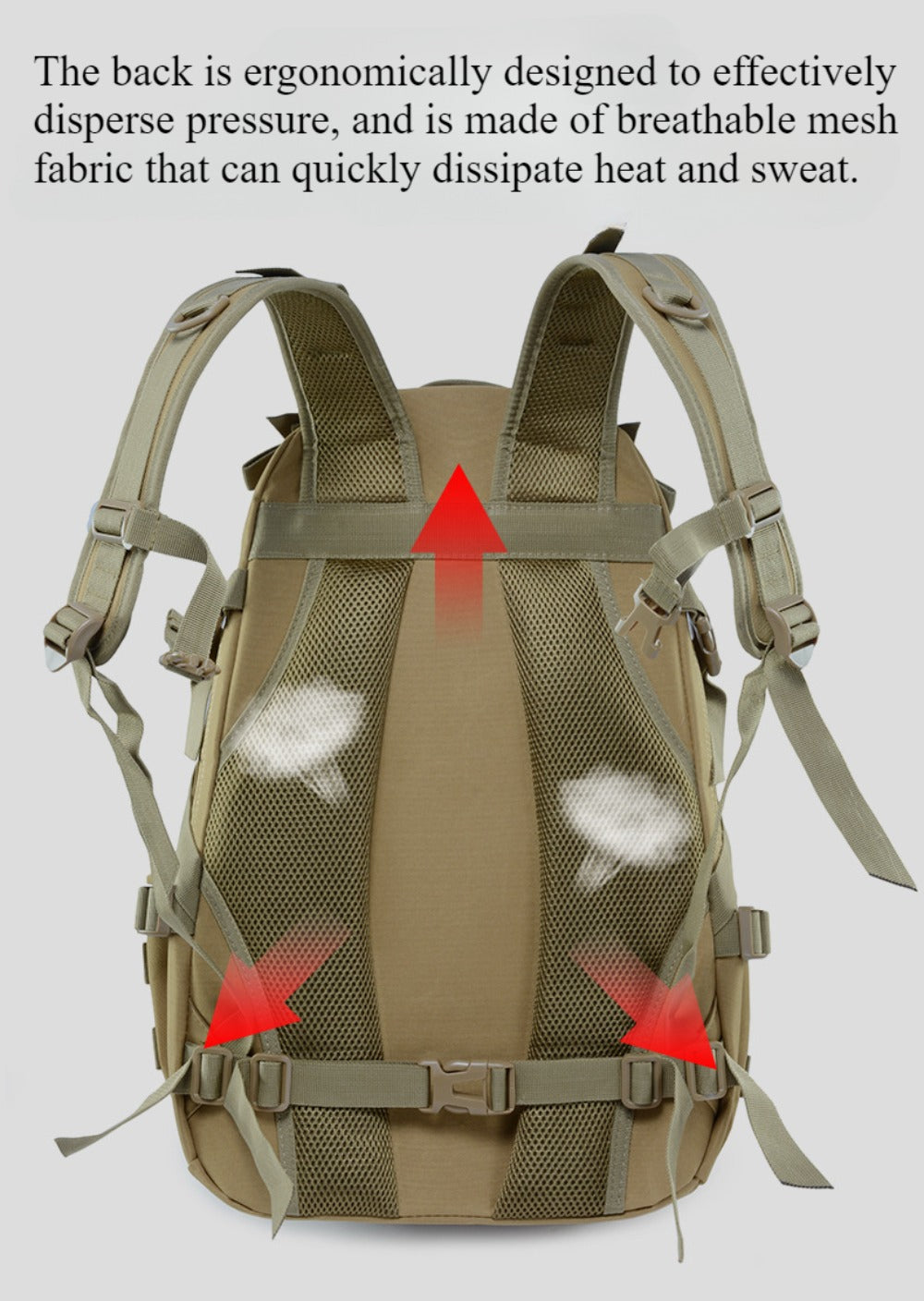 SSDH Military Backpack Multi-function Tactical Backpack Molle Loading System Military Backpack Hiking Camping Travel Outdoor Backpack