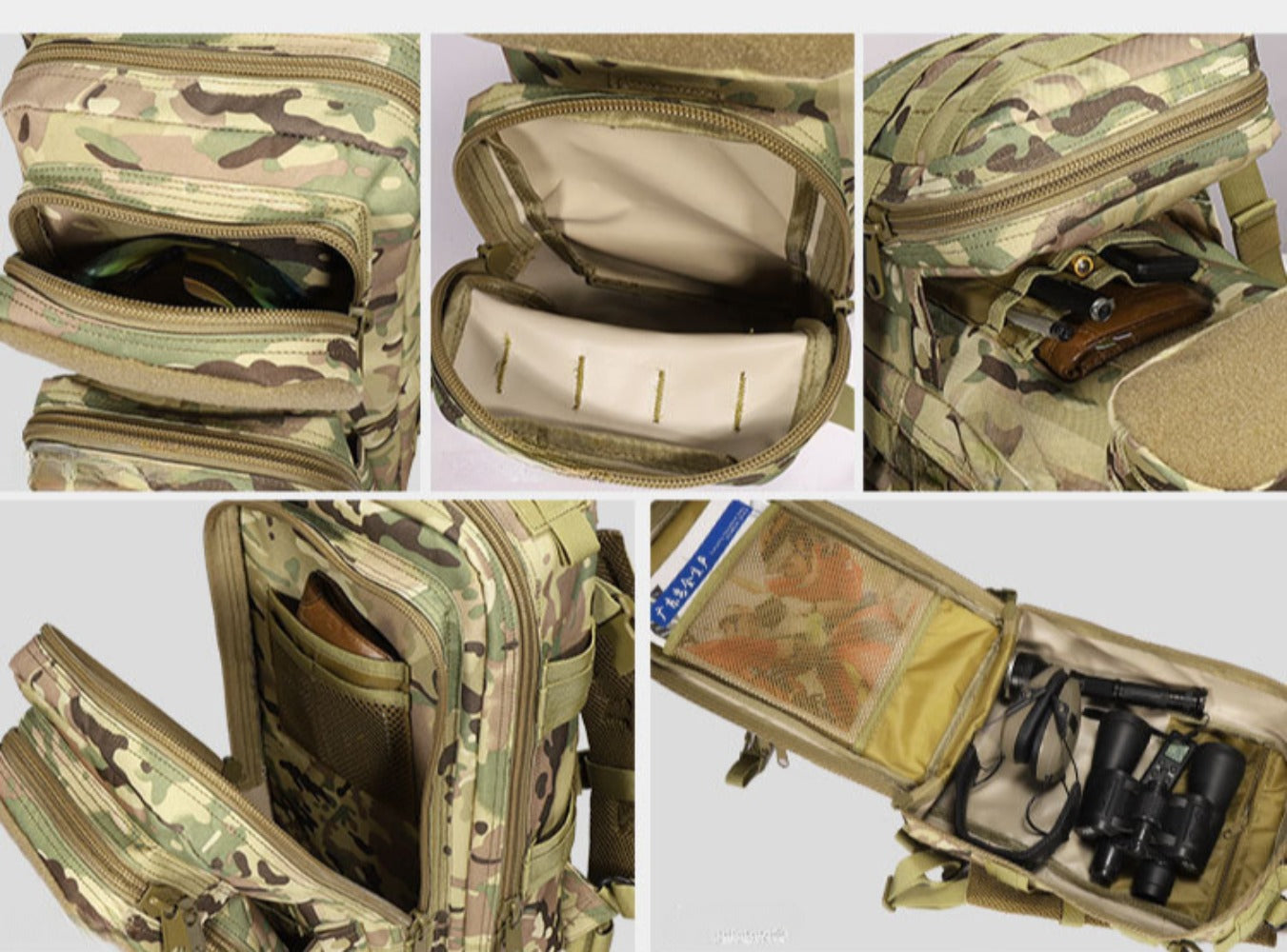 SSDH Tactical Backpack Large Capacity Military Molle Backpack Outdoor Camping Hiking Mountaineering Backpack