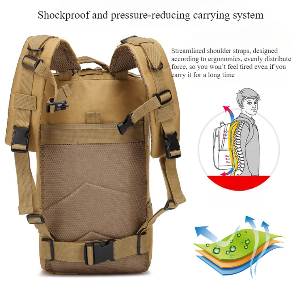 SSDH Military Tactical Backpack Molle Military Shelter Bag for Outdoor Hiking Camping Hun
