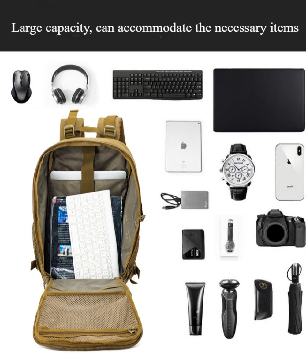 SSDH Military Tactical Backpack 30L Waterproof Large Capacity Backpack Hiking Bag Emergency Assault Bag