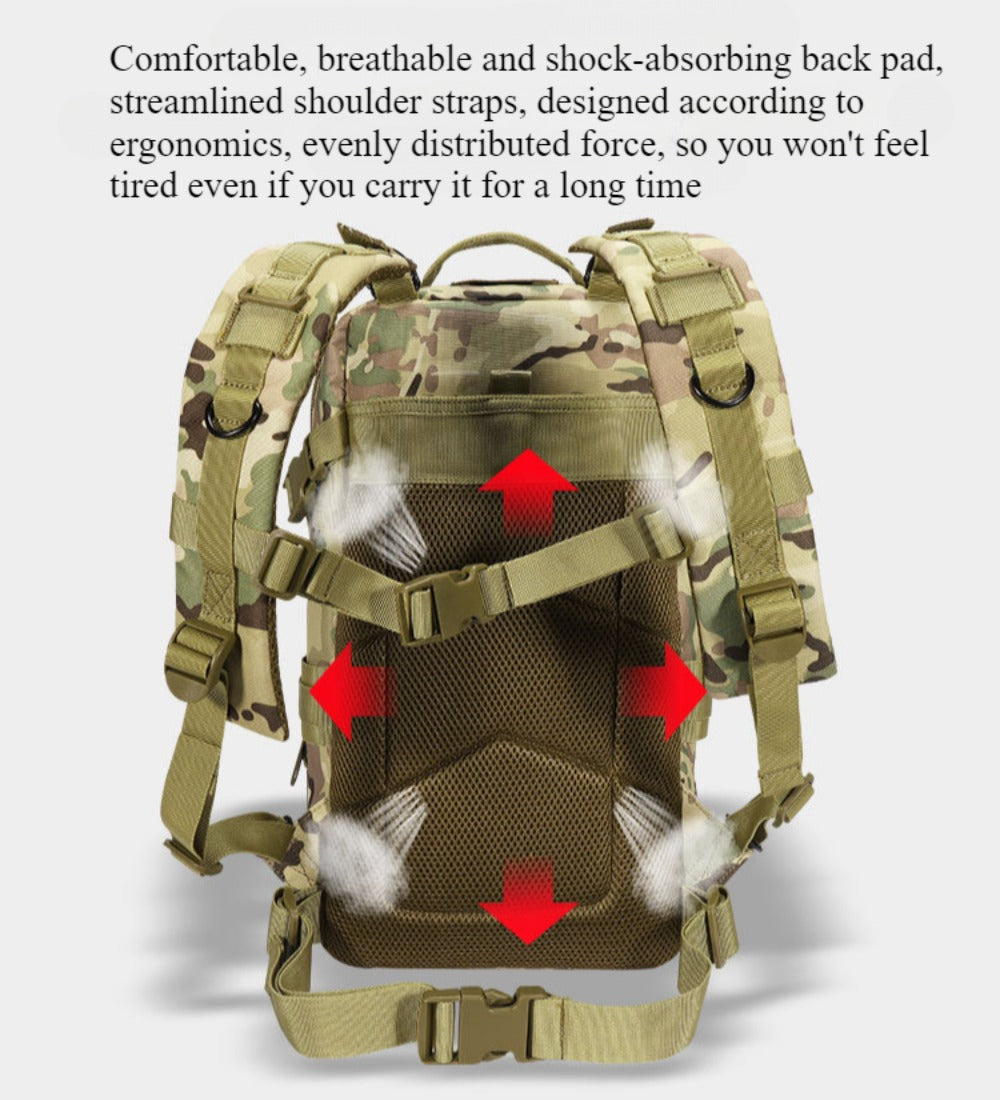 SSDH Tactical Backpack Large Capacity Military Molle Backpack Outdoor Camping Hiking Mountaineering Backpack