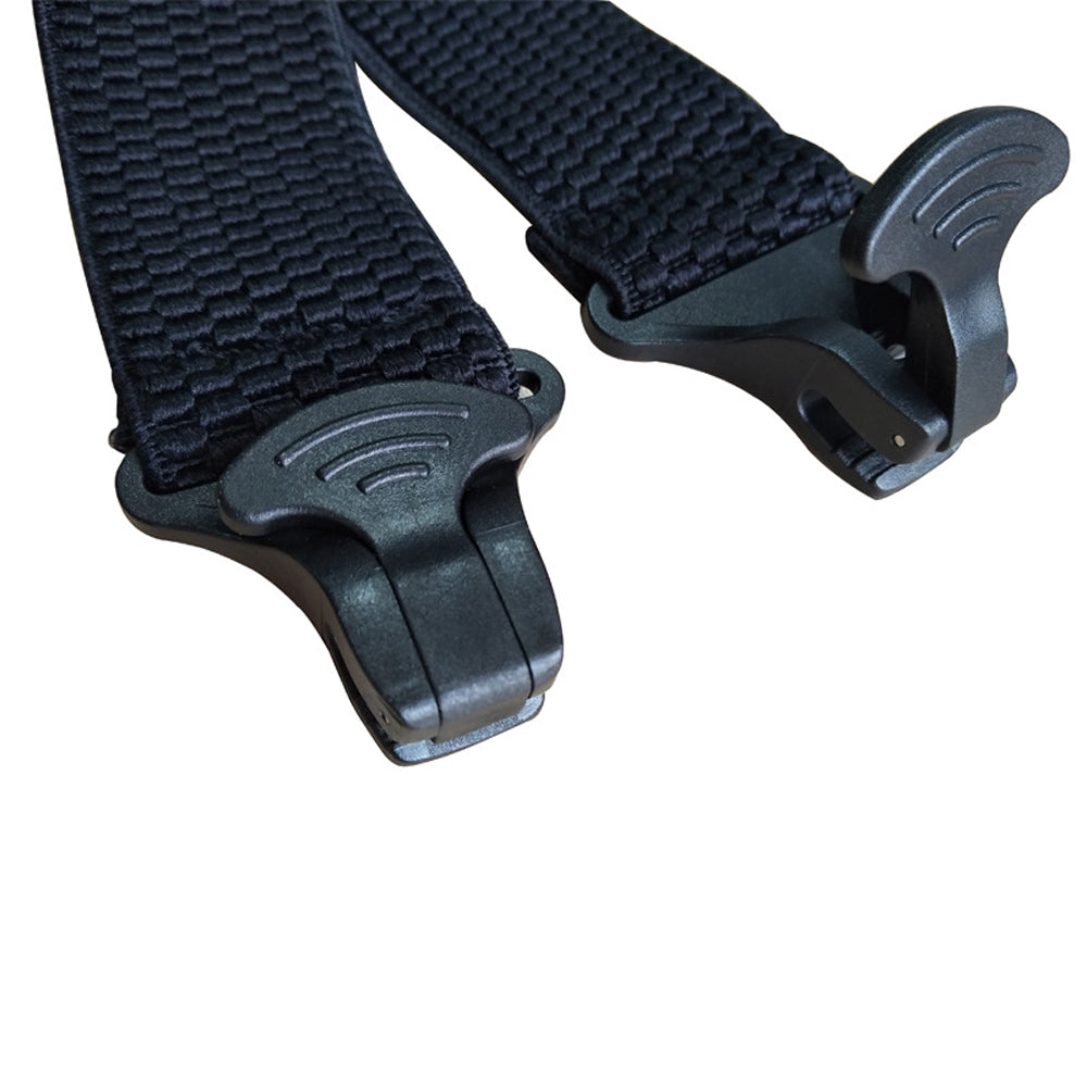 SSDH Mens Suspenders Very Strong 1 1/2" Wide 4 Plastic Clips Heavy Duty Braces X Style Adjustable Suspenders