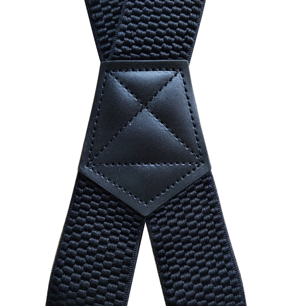 SSDH Mens Suspenders Very Strong 1 1/2" Wide 4 Plastic Clips Heavy Duty Braces X Style Adjustable Suspenders