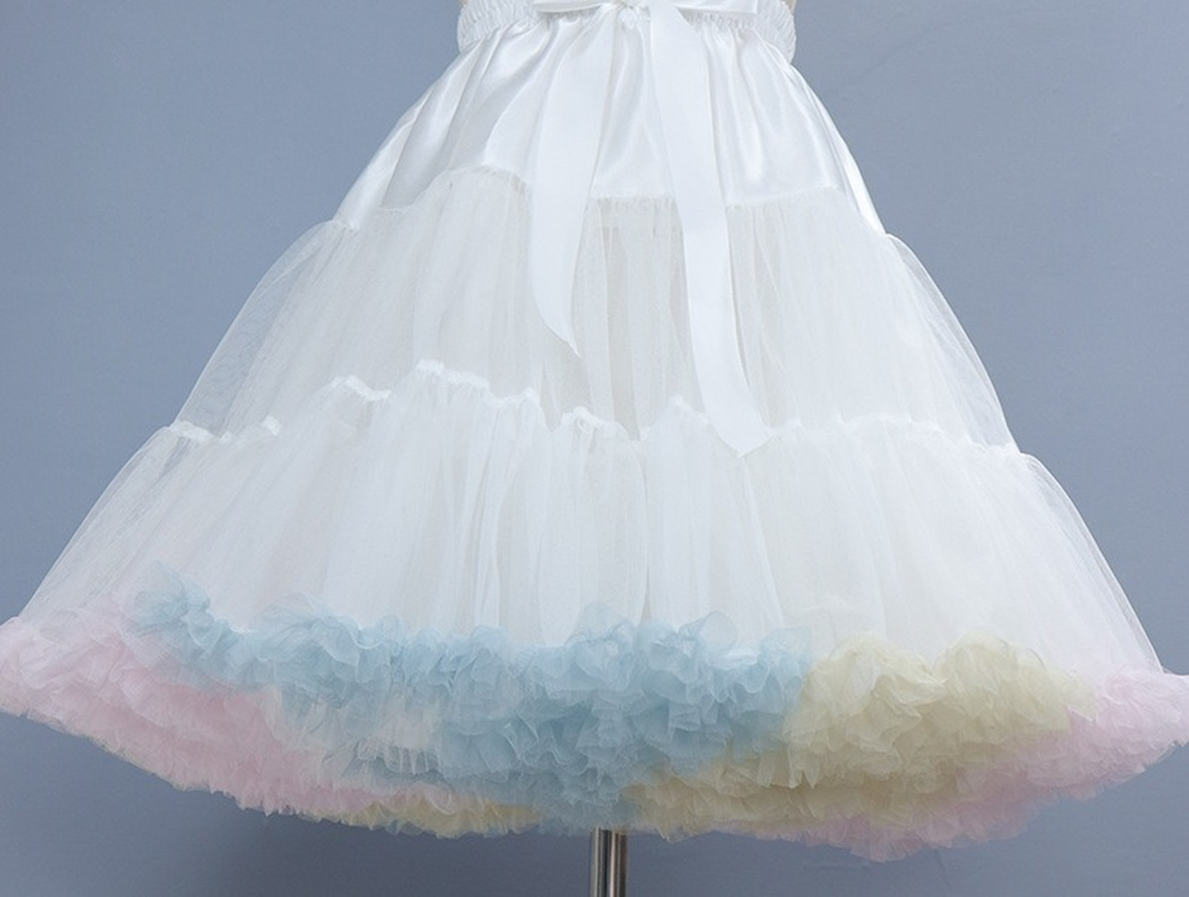 SSDH Adult Rainbow Puffy Tutu Tulle Skirt Princess Ballet Dance Pettiskirts Underskirt for Women