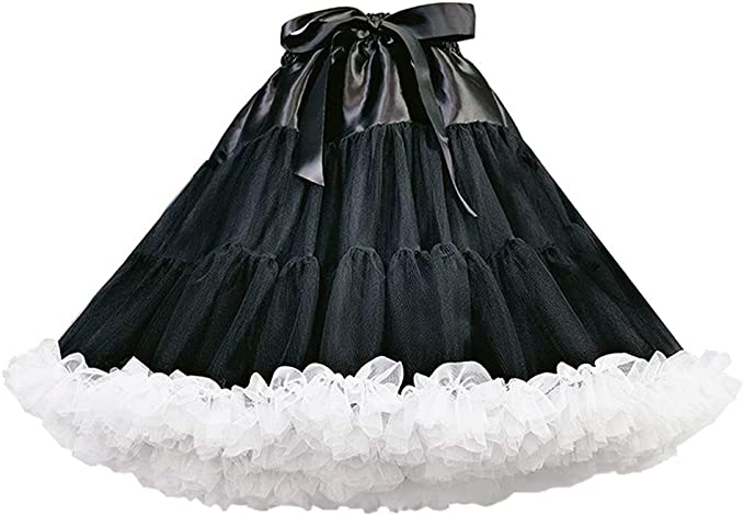 Ladies 5 Layers Lace Tutu Skirt Tulle Skirt Princess Puffy Pleated Skirt  Party