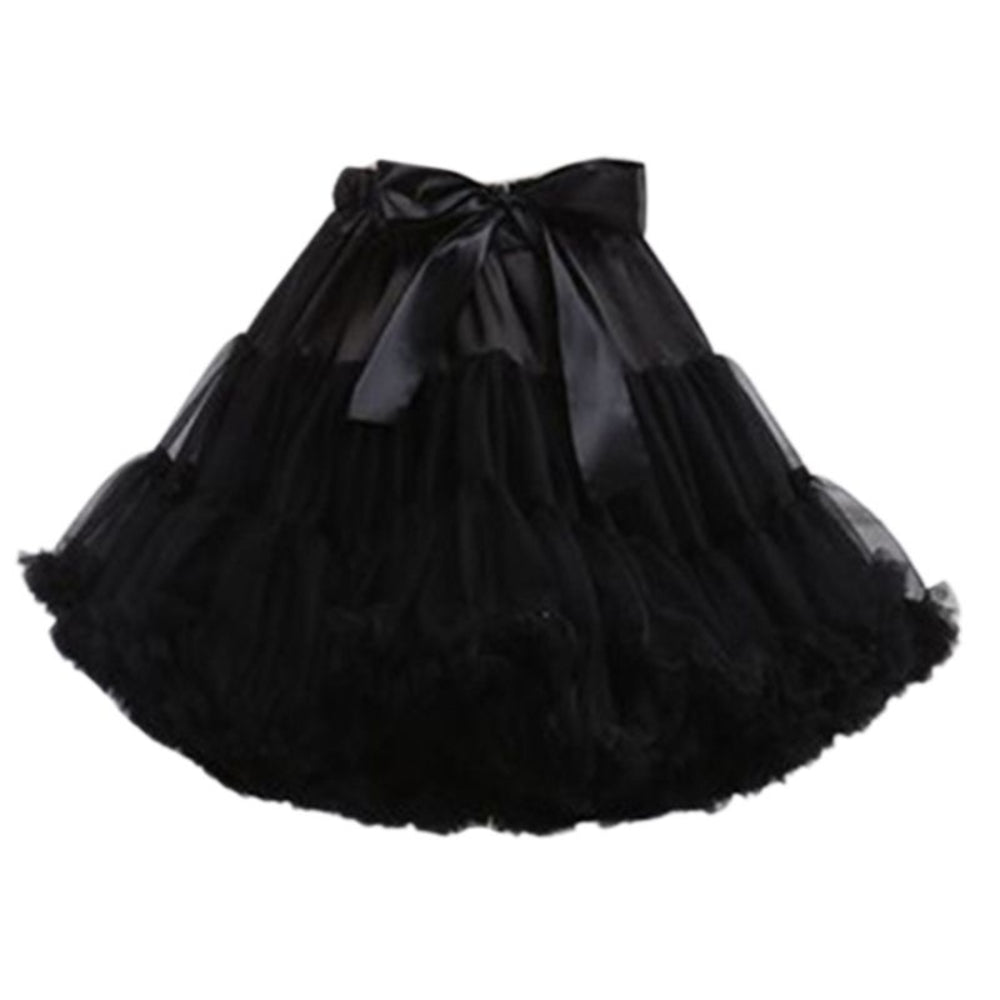 SSDH Lolita Cosplay Petticoat A-Line Puffy Tutu Skirt Layered Tulle Ballet Dance Pettiskirts Big Bowknot Underskirt