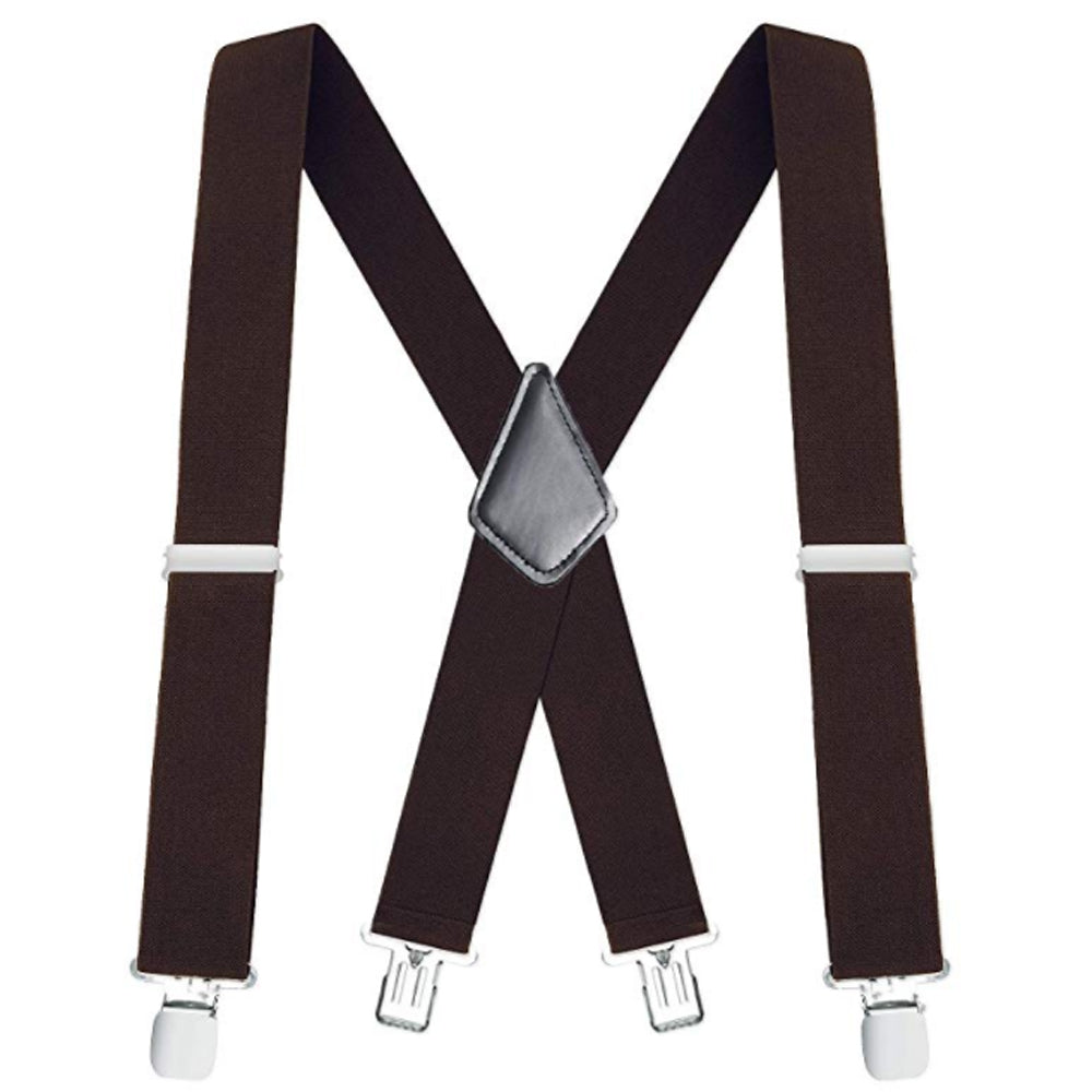 SSHD Men's Suspenders X-Back 2" Wide Adjustable Elastic Heavy Duty Clip Suspenders for Men Women