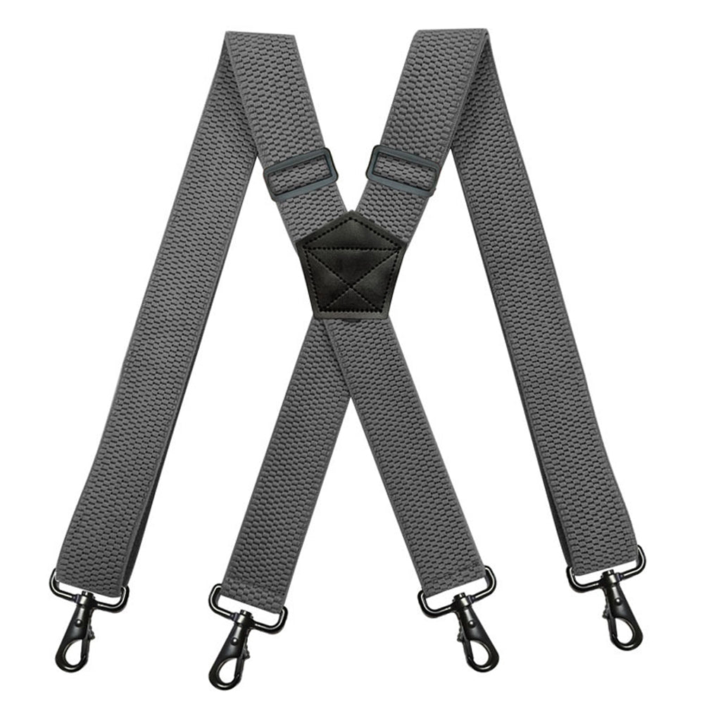 SSDH Suspenders for Men Vintage Heavy Duty 4 Swivel Hook for Belt Loops Adjustable X Back