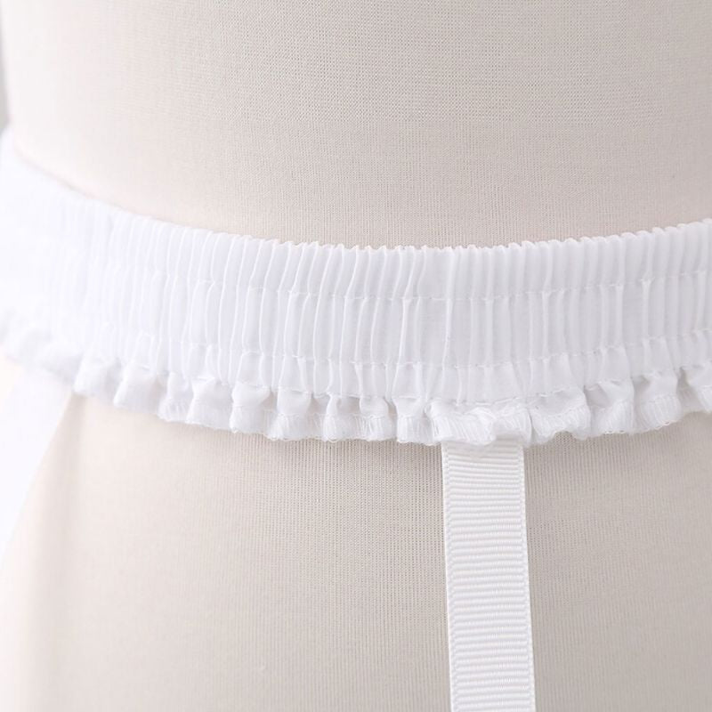 SSDH 2 Hoop Cage Skirt Crinoline Underskirt Women Girls Elastic Waistband Adjustable Pannier Petticoat