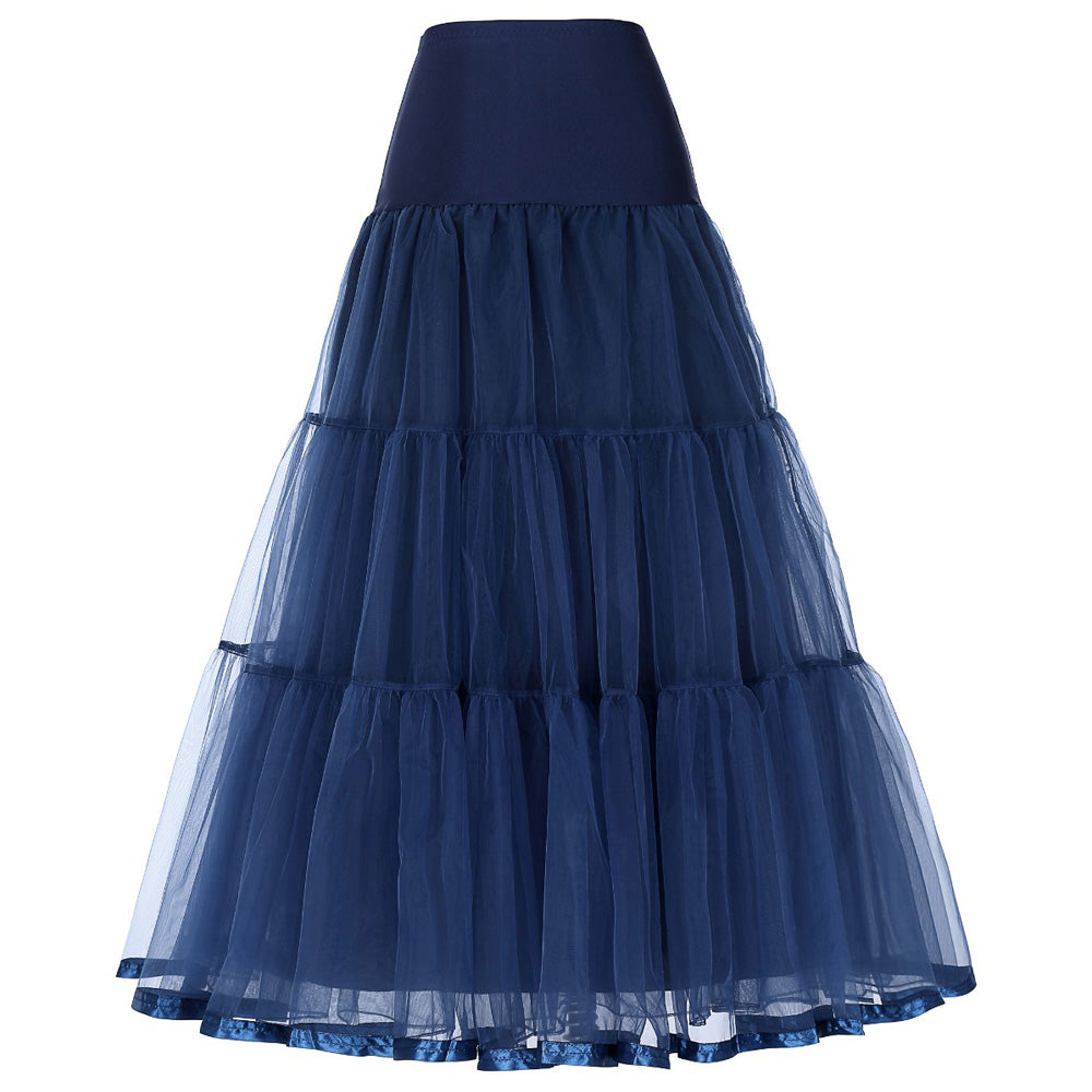 SSDH Long Petticoat Ruffled Crinoline Vintage Wedding Bridal Petticoat for Wedding Dresses Underskirt Rockabilly Tutu
