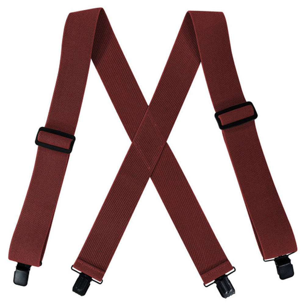 SSDH Mens Suspenders Very Strong 2" Wide 4 Clips Big and Tall Heavy Duty Braces X Style Adjustable Suspenders