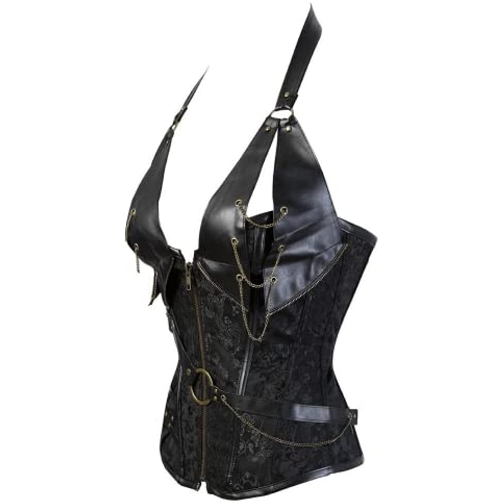 SSDH Fashion Corset Women Leather Uniform Gothic Metal Punk Waist Corset Medieval Court Shapewear