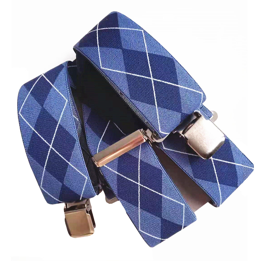 SSHD Men's Suspenders X-Back 2" Wide Adjustable Elastic Heavy Duty Clip Suspenders for Men Women
