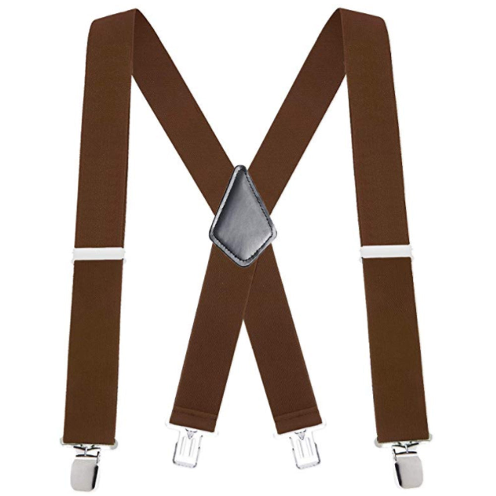SSHD Men's Suspenders X-Back 2" Wide Adjustable Elastic Heavy Duty Clip Suspenders for Men Women