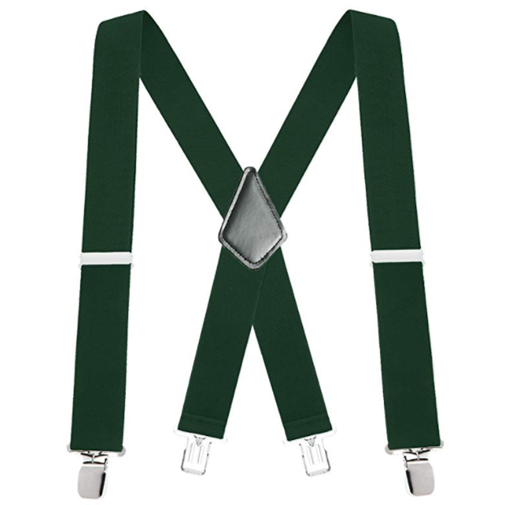 SSHD Men's Suspenders X-Back 2" Wide Adjustable Elastic Heavy Duty Clip Suspenders for Men Women