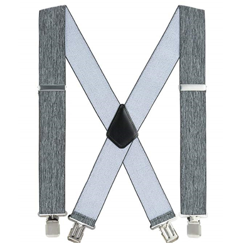 SSHD Men's Suspenders X-Back 2" Wide Adjustable Elastic Heavy Duty Clip Suspenders for Men Women