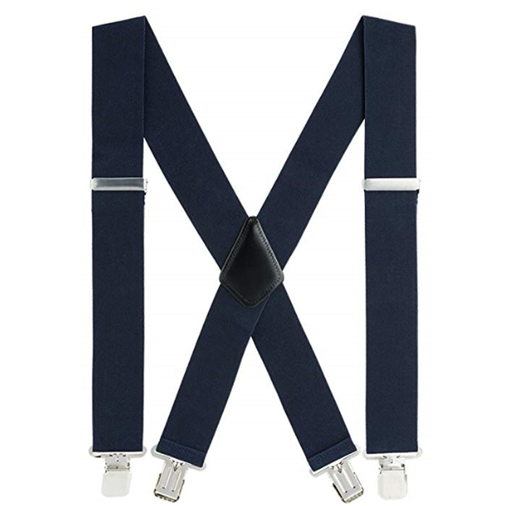 SSHD Men's Suspenders X-Back 2" Wide Adjustable Elastic Heavy Duty Clip Suspenders for Men Women