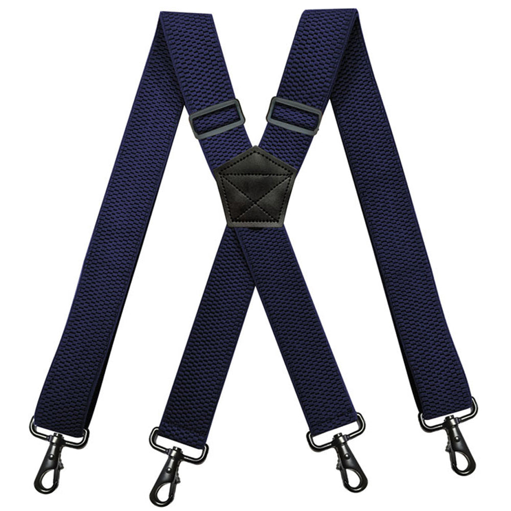 SSDH Suspenders for Men Vintage Heavy Duty 4 Swivel Hook for Belt Loops Adjustable X Back