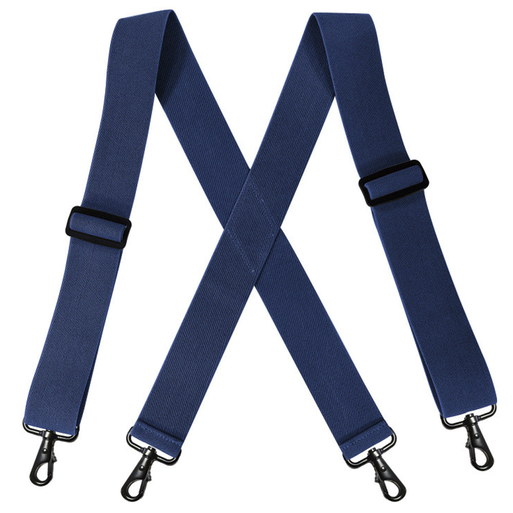 SSDH Suspenders for Men with 4 Metal Swivel Hook Heavy Duty Elastic Adjustable Straps X Shape Vintage Formal Braces