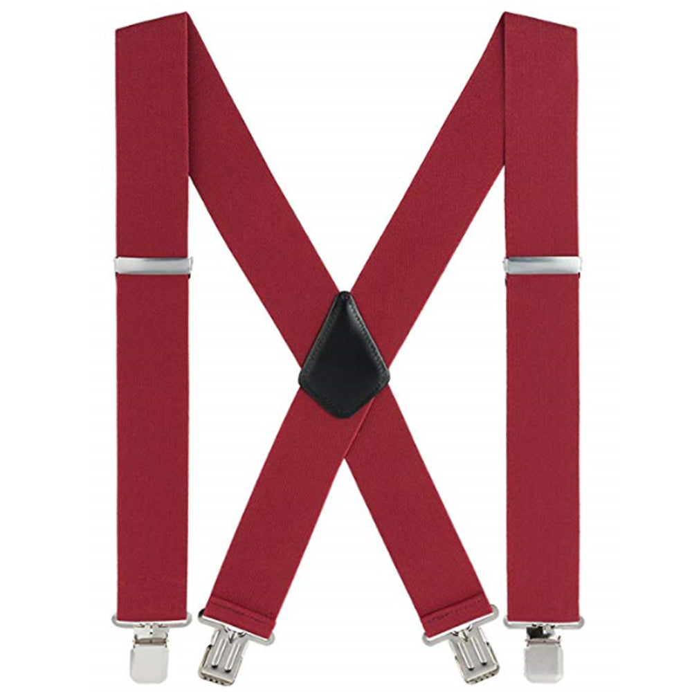 SSHD Men's Suspenders X-Back 2" Wide Adjustable Elastic Heavy Duty Clip Suspenders for Men Women