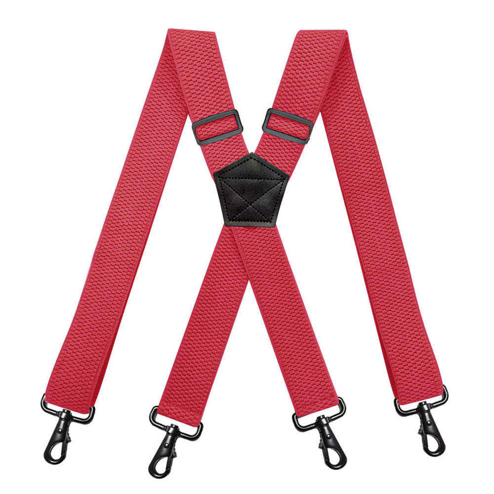 SSDH Suspenders for Men Vintage Heavy Duty 4 Swivel Hook for Belt Loops Adjustable X Back