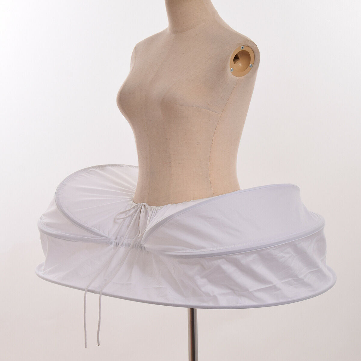 SSDH White Vintage Renaissance Marie Antoinette Hoopskirt Crinoline Party Costume Pannier Petticoat