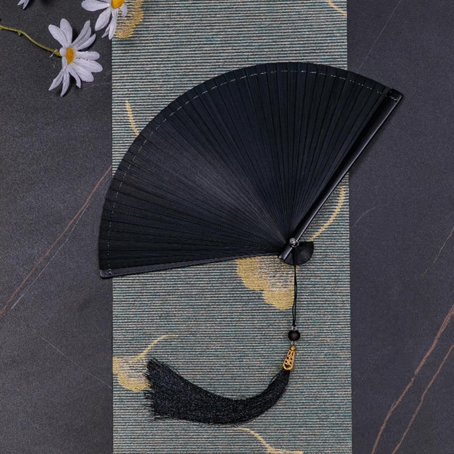 SSDH Bamboo Foldable Hand Fan, Handheld Folding Fan for Women