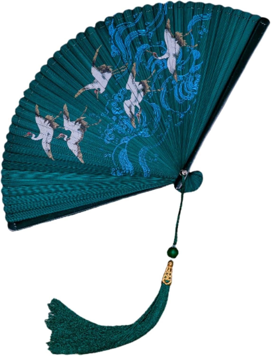 SSDH Bamboo Foldable Hand Fan, Handheld Folding Fan for Women