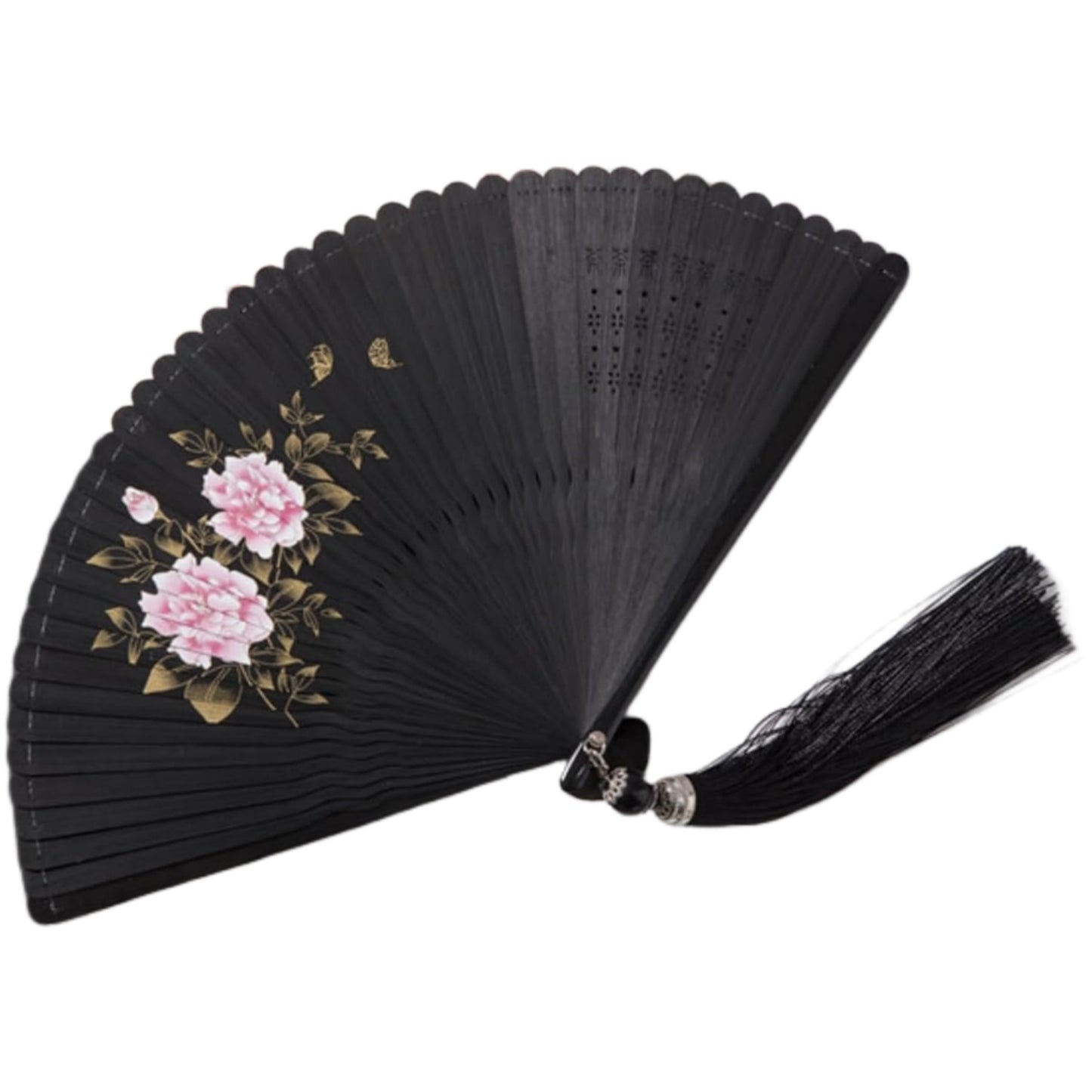 SSDH Bamboo Foldable Hand Fan, Handheld Folding Fan for Women