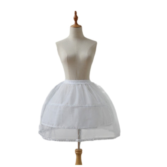 SSDH Girls Petticoat Wedding Flower Girls Underskirt with 2 Hoops Full Slip Elastic Child's Crinoline Underskirt