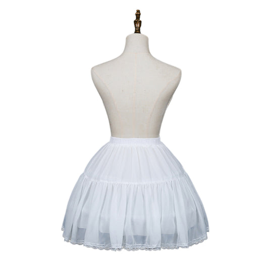 SSDH Women Chiffon Short Crinoline Petticoat Cage 2 Hoops Skirt