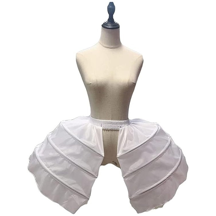 SSDH 3 Hoop Bustle Cages Skirt Victorian Rococo Dress Pannier White