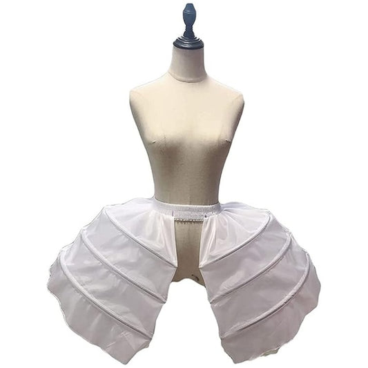 SSDH 3 Hoop Bustle Cages Skirt Victorian Rococo Dress Pannier White