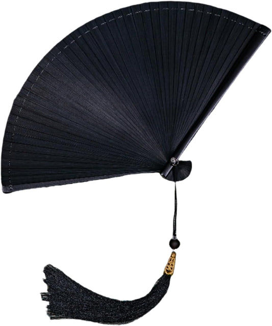 SSDH Bamboo Foldable Hand Fan, Handheld Folding Fan for Women