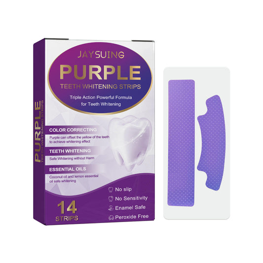Purple Teeth Whitening Strips Color Correcting Sensitive Teeth 14 Strips