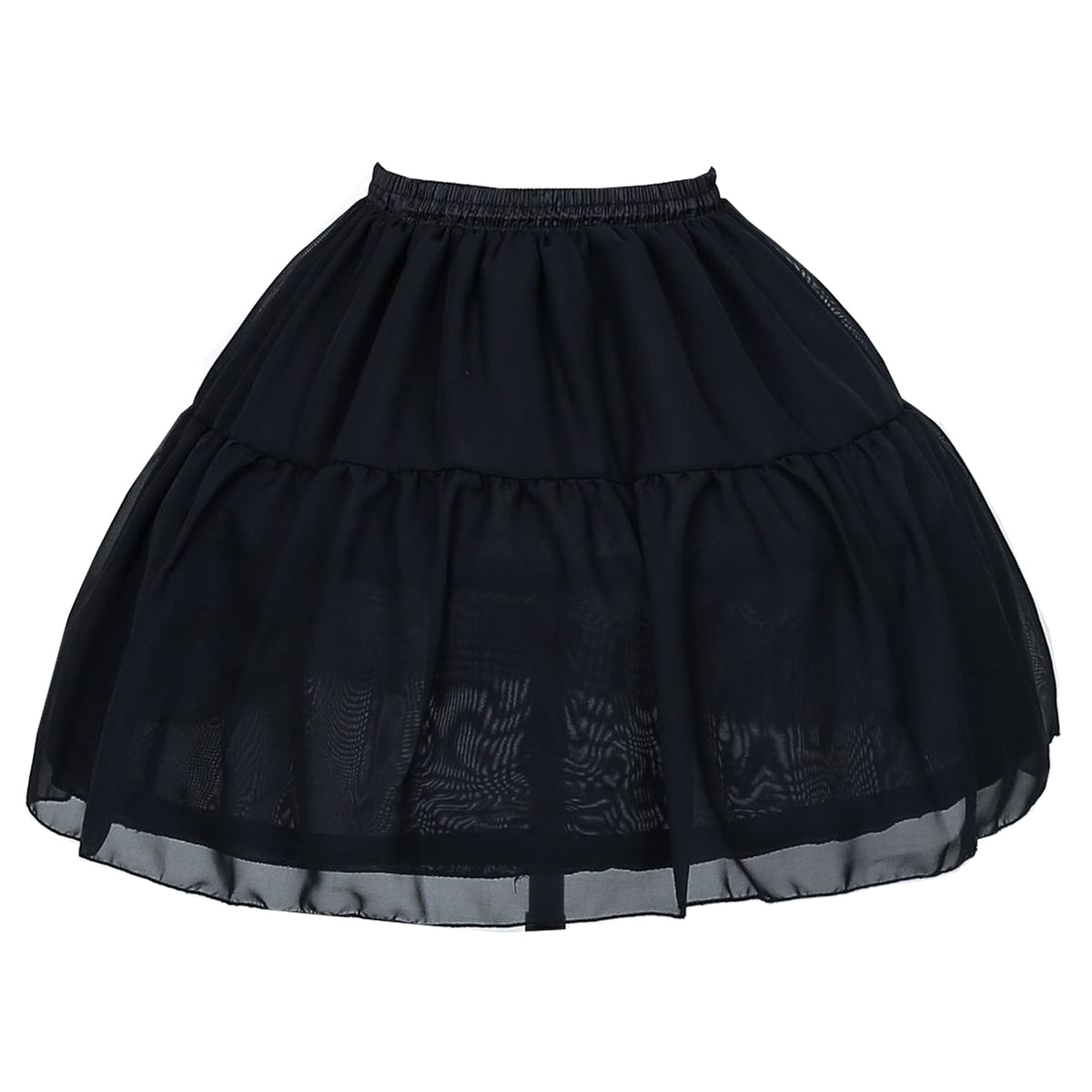 SSDH Women Chiffon Short Crinoline Petticoat Cage 2 Hoops Skirt