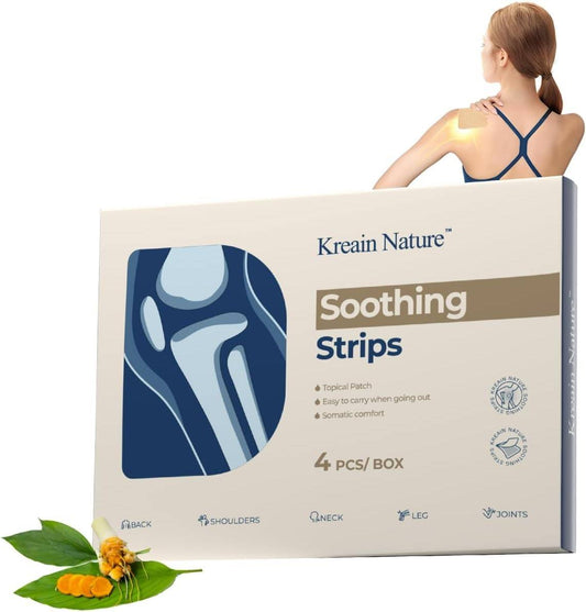 Soothing Strips 4PCS Natural Ingredients Patch for Neck Back Shoulder Knee Joint Muscle Soreness