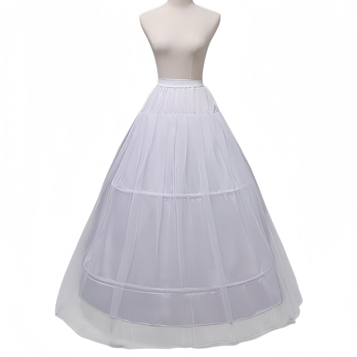 SSDH Women Puffy Hoops Crinoline Petticoat 1 Tulle Layers Skirt Slips Long Underskirt for Wedding Dress Bridal Gown