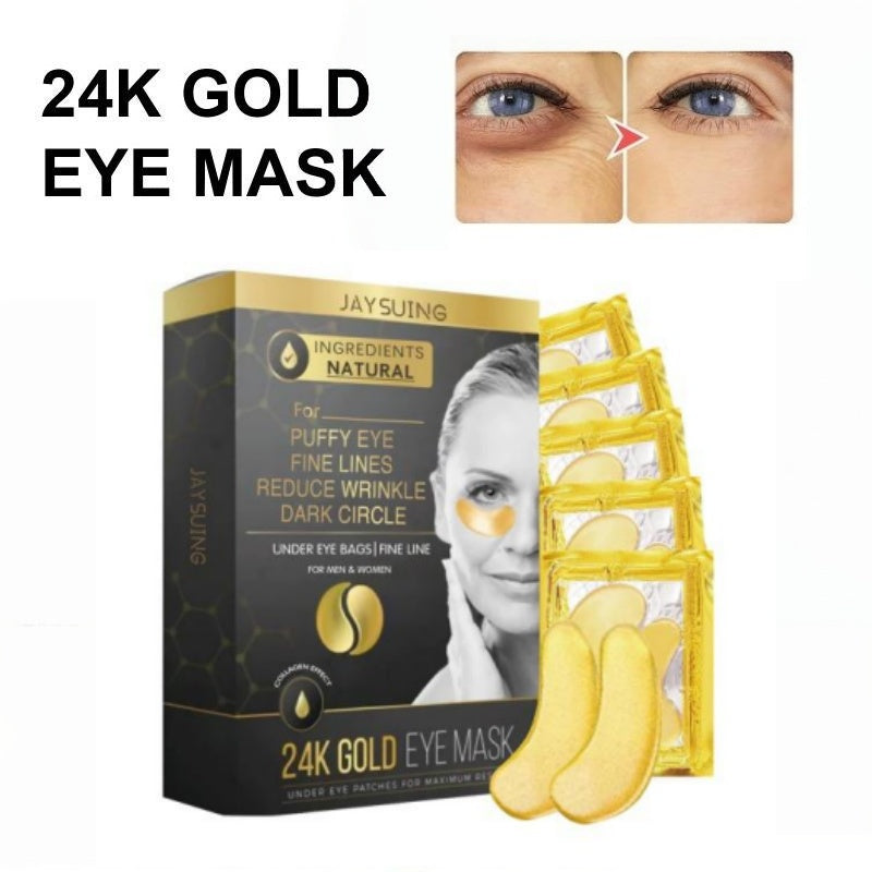 24K Gold Collagen Eye Mask – Firming Under Eye Patches for Dark Circles & Fine Lines