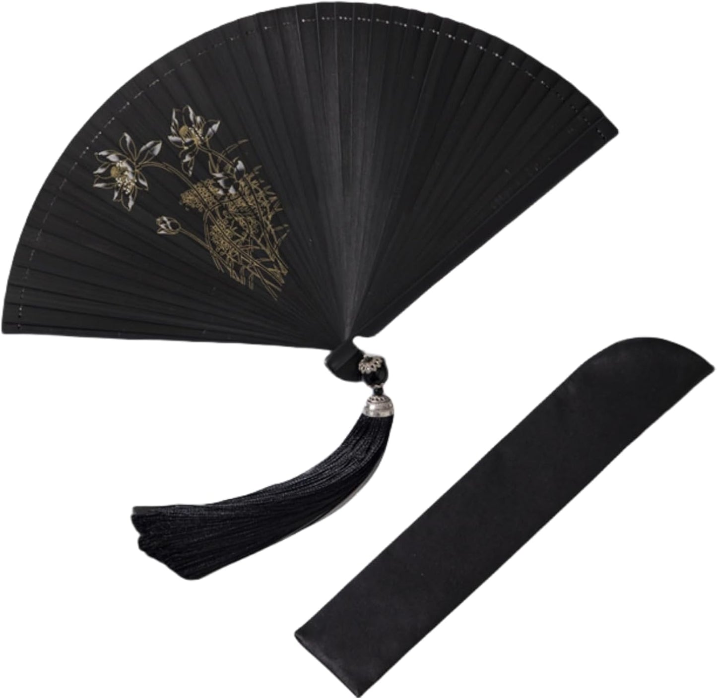 SSDH Bamboo Foldable Hand Fan, Handheld Folding Fan for Women