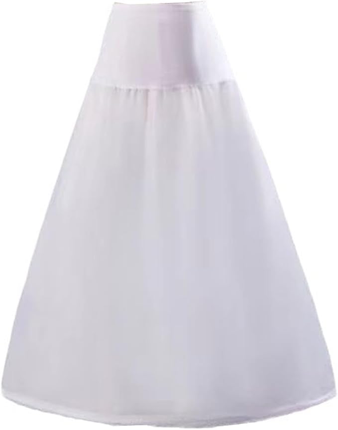 SSDH One Hoop Crinoline Petticoat for Women, A-line Skirt Slips Long Underskirt for Wedding Dress Bridal Gown