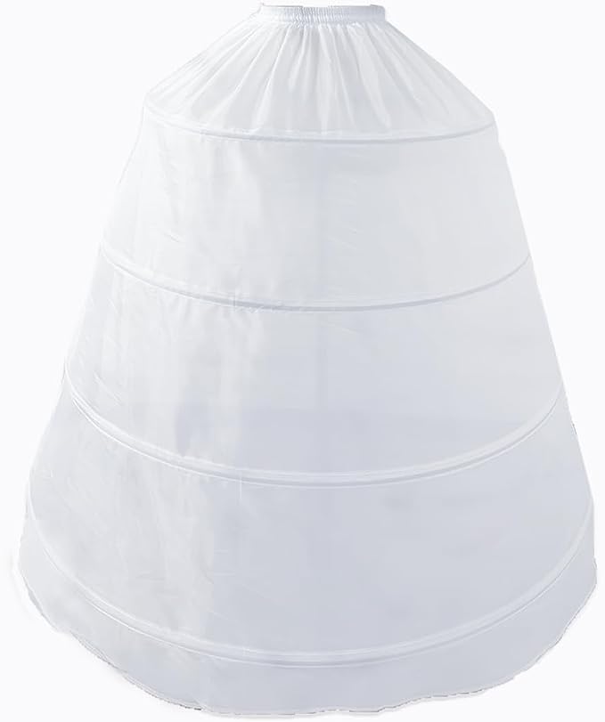SSDH Women 4 Hoop A-line Petticoat Skirt White