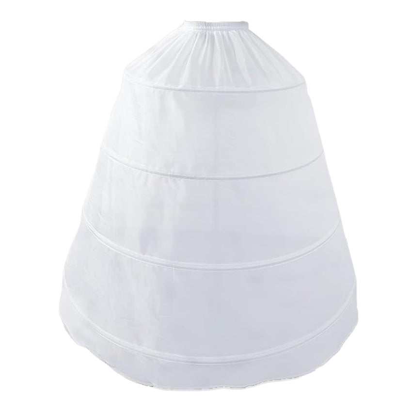 SSDH Women 4 Hoop A-line Petticoat Skirt White