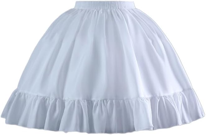 SSDH Women Crinoline Short Petticoat 2 Hoops Victorian Skirt
