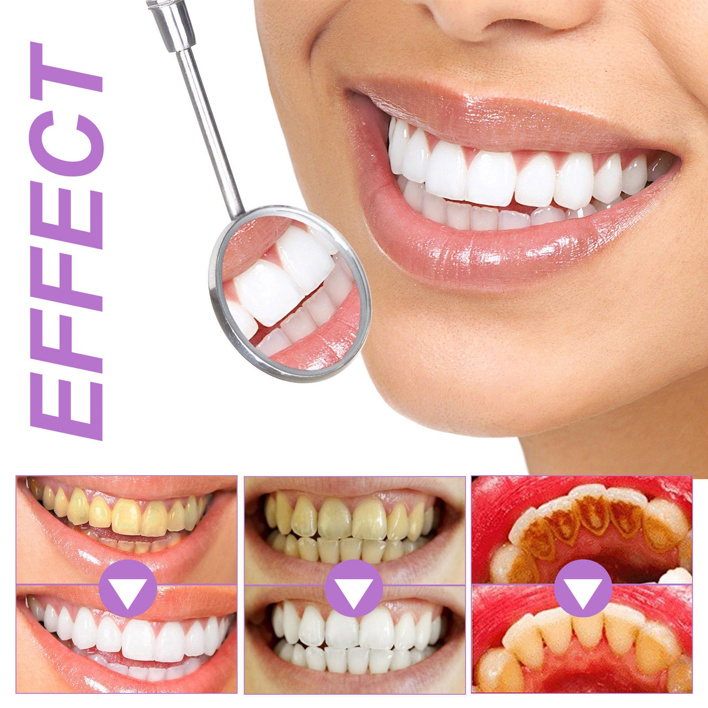 Purple Teeth Whitening Strips Color Correcting Sensitive Teeth 14 Strips